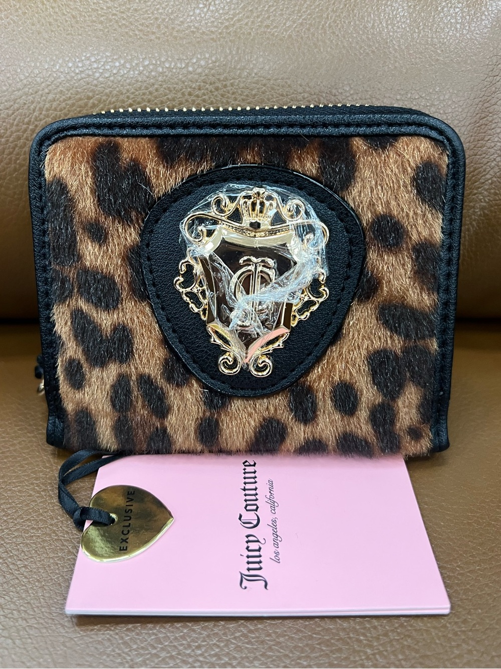 Juicy Couture Glamor Gang Leopard Zip Around Wallet